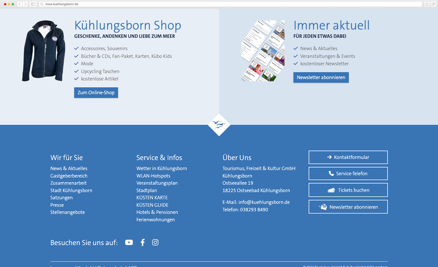Webseite Kühlungsborn.de Webseite Kühlungsborn.de