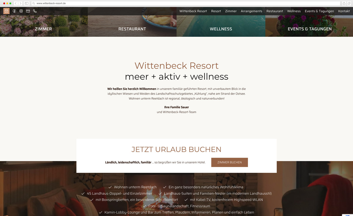 Wittenbeck Resort Webseite Wittenbeck Resort Webseite