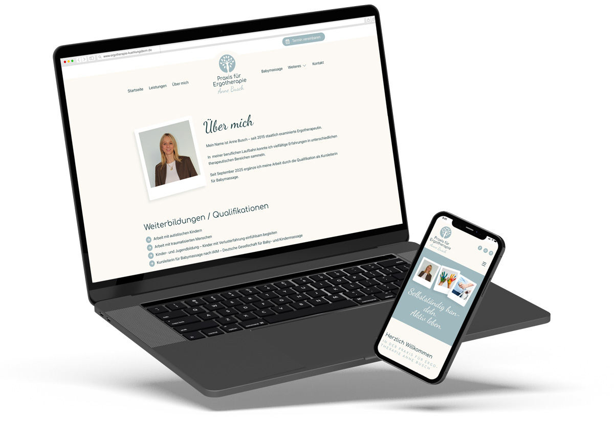 Ergotherapie Busch Webseitenansicht