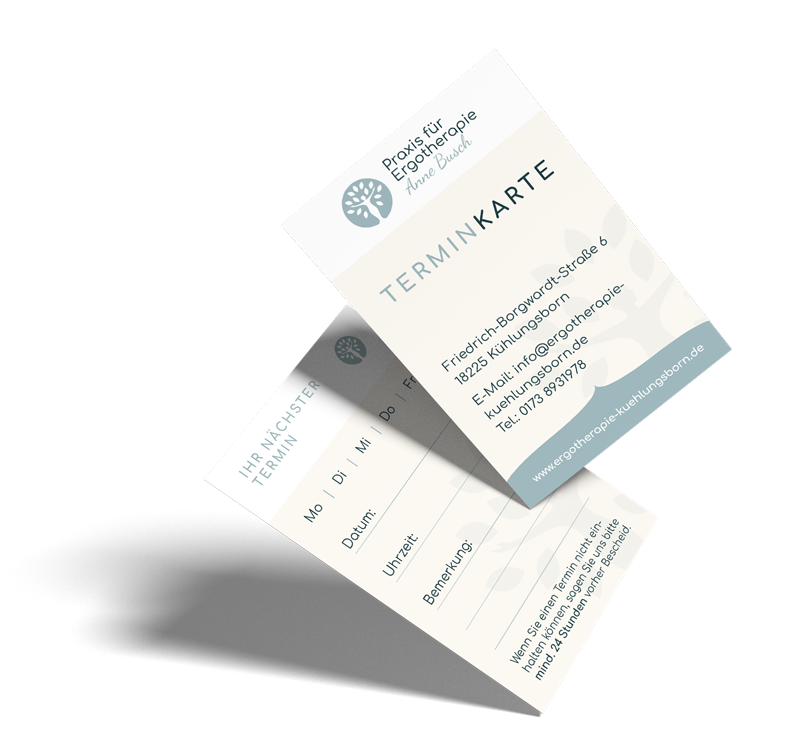 Ergotherapie Busch Terminkarte